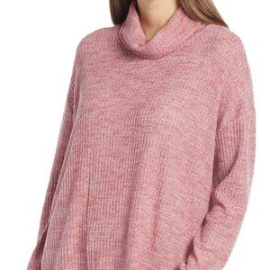 EVERLEIGH Cowl Neck Tunic Top Shirt Mauve‎ Chambray NWT Size XS X-small Relaxed